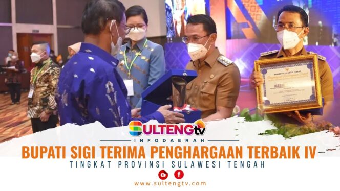 
					BUPATI SIGI TERIMA PENGHARGAAN TERBAIK IV PEMBANGUNAN DAERAH TINGKAT PROV SULTENG