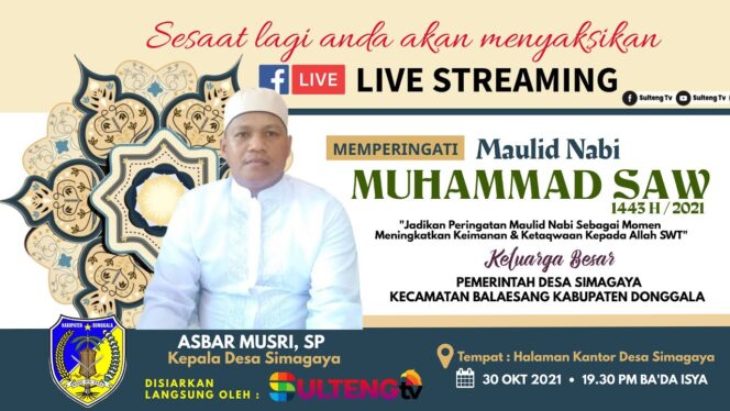 
					LIVE : MAULID NABI MUHAMMAD DESA SIMAGAYA